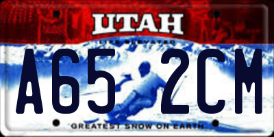 UT license plate A652CM