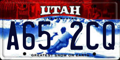 UT license plate A652CQ