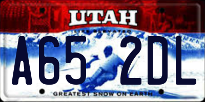 UT license plate A652DL
