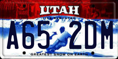 UT license plate A652DM