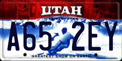 UT license plate A652EY