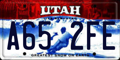 UT license plate A652FE