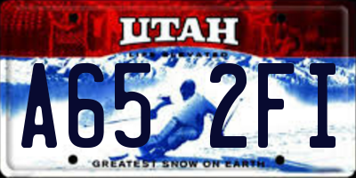 UT license plate A652FI