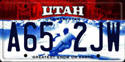 UT license plate A652JW