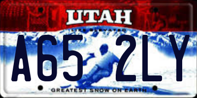 UT license plate A652LY