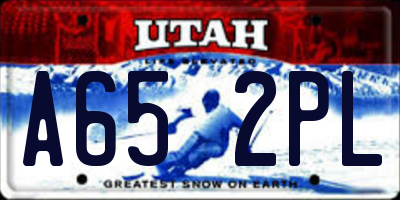 UT license plate A652PL