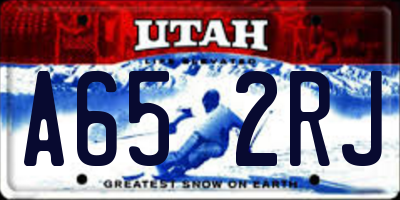 UT license plate A652RJ