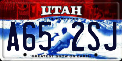 UT license plate A652SJ
