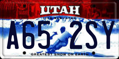 UT license plate A652SY