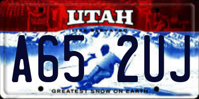 UT license plate A652UJ