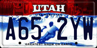UT license plate A652YW