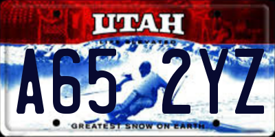 UT license plate A652YZ
