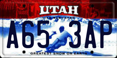 UT license plate A653AP