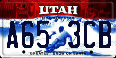 UT license plate A653CB