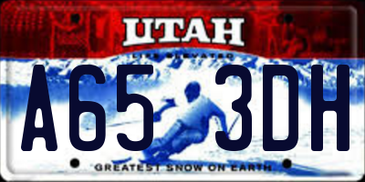 UT license plate A653DH
