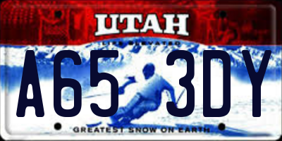 UT license plate A653DY