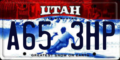 UT license plate A653HP