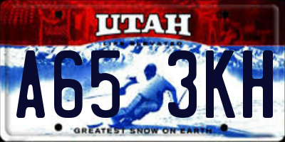 UT license plate A653KH