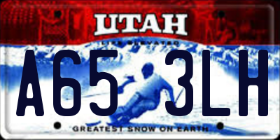 UT license plate A653LH