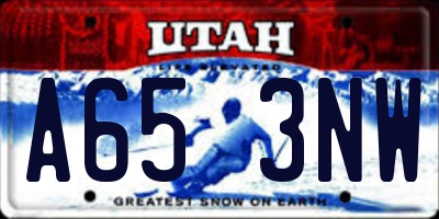 UT license plate A653NW