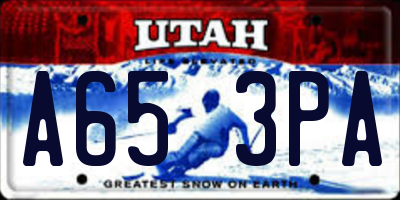 UT license plate A653PA