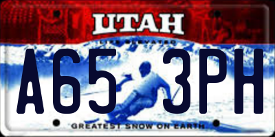 UT license plate A653PH