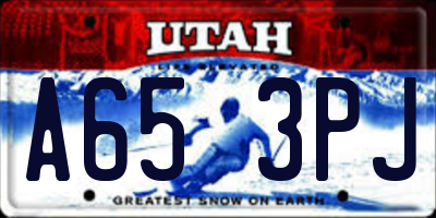 UT license plate A653PJ