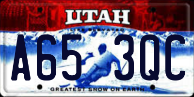 UT license plate A653QC