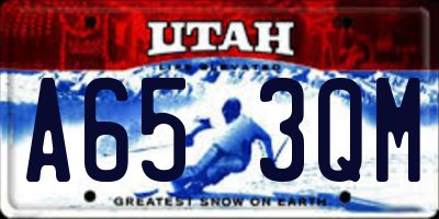 UT license plate A653QM