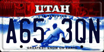 UT license plate A653QN