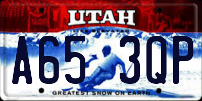 UT license plate A653QP