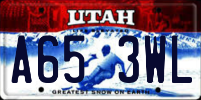 UT license plate A653WL