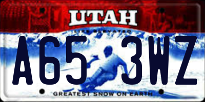 UT license plate A653WZ