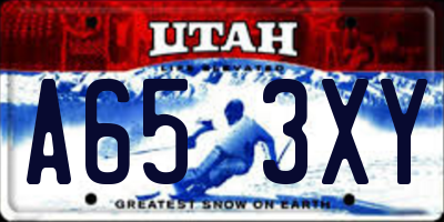 UT license plate A653XY