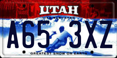 UT license plate A653XZ