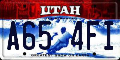 UT license plate A654FI