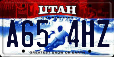 UT license plate A654HZ