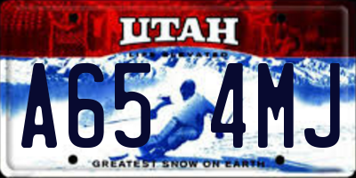 UT license plate A654MJ