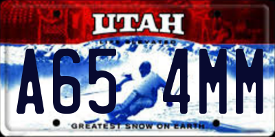 UT license plate A654MM