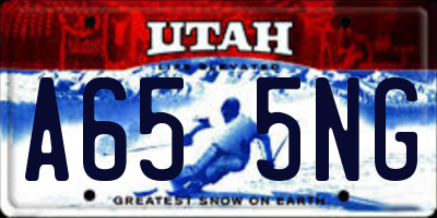 UT license plate A655NG