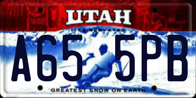 UT license plate A655PB