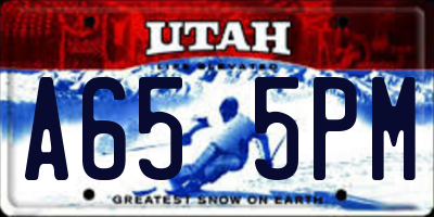 UT license plate A655PM