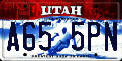UT license plate A655PN