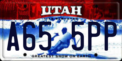 UT license plate A655PP