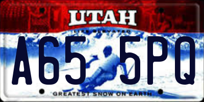 UT license plate A655PQ