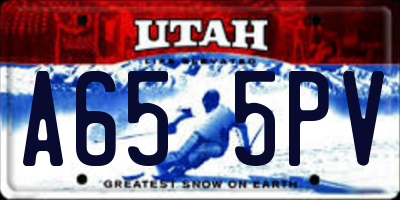 UT license plate A655PV
