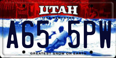UT license plate A655PW