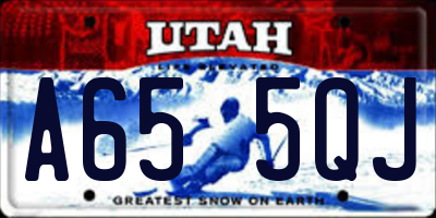 UT license plate A655QJ