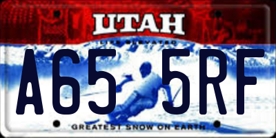 UT license plate A655RF