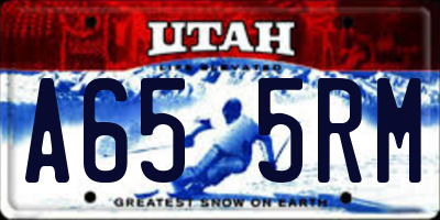 UT license plate A655RM